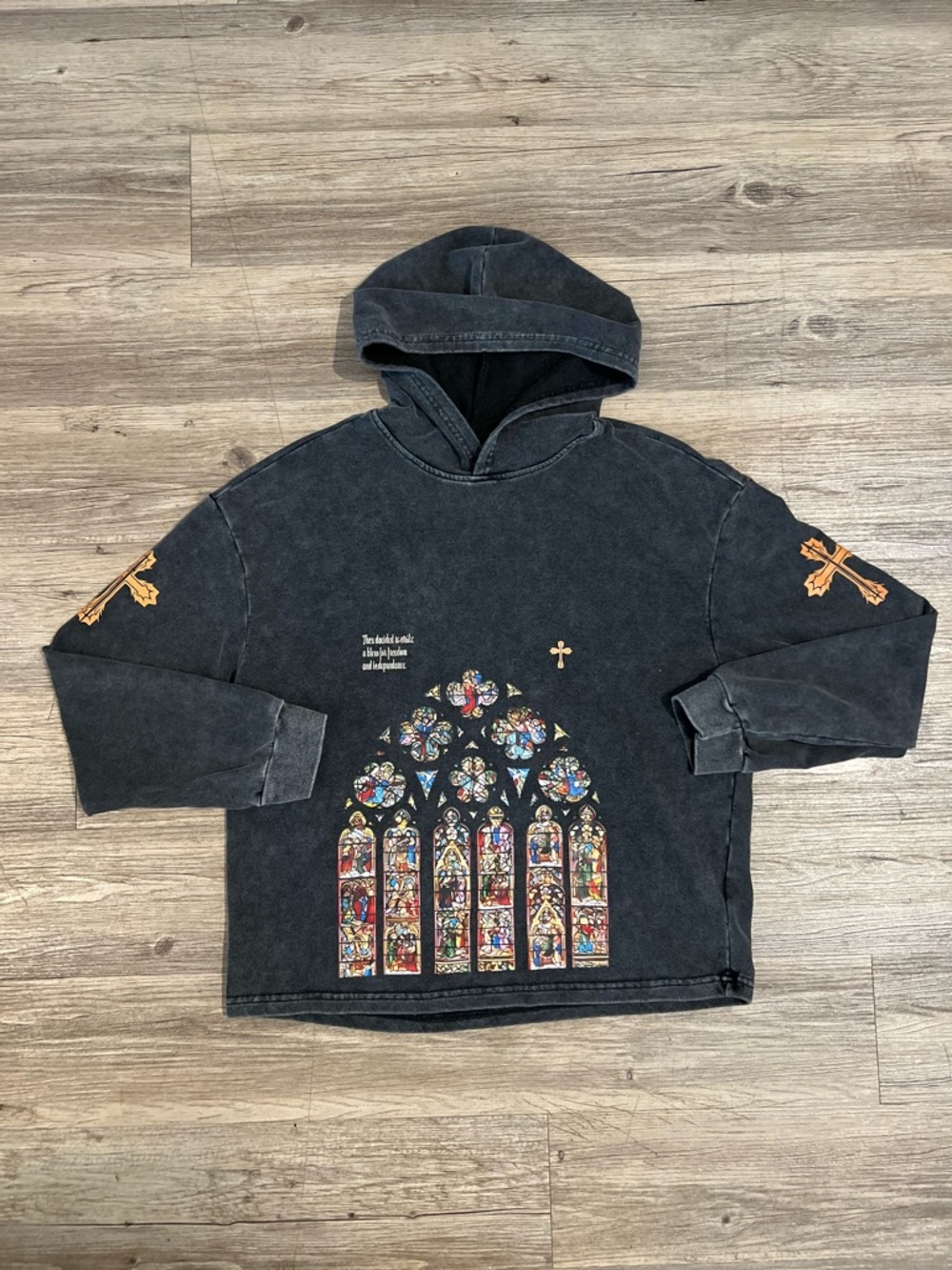 Panthers Jimmy Horn Jr Window of Faith Hoodie Size Large